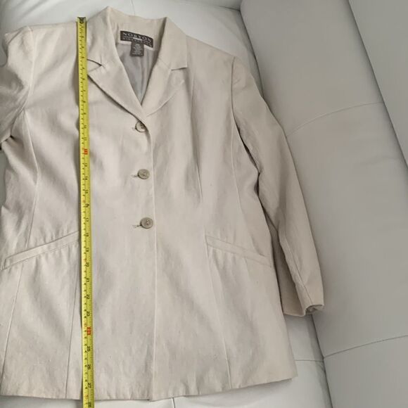 Norton Linen Blend Buttons Up Blazer Size 10P - Picture 6 of 9